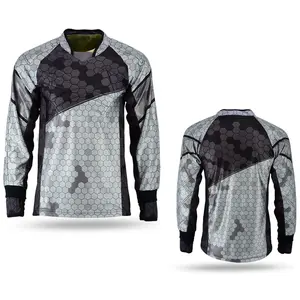 Galaxy High Quality Paintball Long Sleeve Padded Lightweight Jersey Gray/Black - 1149