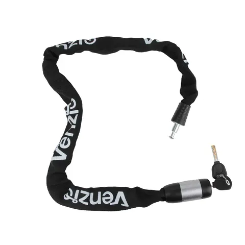 Venzio Heavy-Duty Steel Security Padlock - 3ft (900 mm) 6mm Anti-Cutting, 2-Key Quick Access, Rainproof UV-Protection Sleeve, Zinc Alloy Core, 1.48 lb Lightweight for Cycling Adults' City Bikes, Scooters, Ebike Accessories
