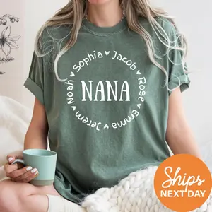 [SEND CUSTOM NAMES VIA CHATBOX] Personalized Nana Shirt With Grandkids Names Custom Grandparents Shirt Nana and Grandkids Shirt Custom Nana Shirt Customized Nana Gift