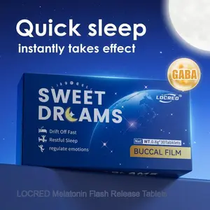 Stop Tossing & Turning! Fall Asleep in Minutes with Locreo Sweet Dreams Oral Strips Healthcare Dietary Edible Supplement Fitness Vitamin Optimum Vitamin Natural