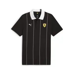 PUMA Mens Scuderia Ferrari Race Premium Short Sleeve Shirt Casual Casual - Black