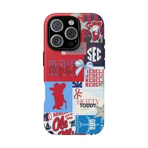 Ole MissThemed Phone Case Premium Matte Texture, Protection, Shockproof, Anti-Drop, Anti-Fingerprint For IPhone 17-12, Pro Max, Pro Plus, and Samsung S25-22 Protection Safety