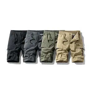 Men’s 3-Pack Solid-Color Cargo Shorts, Menswear Stylish Design, Multiple Pockets, Drawstring Elastic Waistband, Durable Breathable Fabric, Multi-Color Options, Ideal for Everyday Outdoor Casual Wear, Summervibes