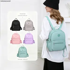 Women Lightweight Nylon Mini Backpack, Multi Pocket Casual Daypack, Soft Water Resistant Small Shoulder Rucksack, Cute Daily Travel Backpack for Shopping, Walking, School & Everyday Casual Outings