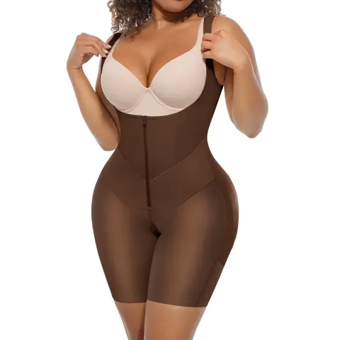 FeelinGirl #Live FeelVibe Fajas Colombianas Moldeadoras Butt Lifting Shapewear Faja Bodysuit with Zipper Crotch Womenswear