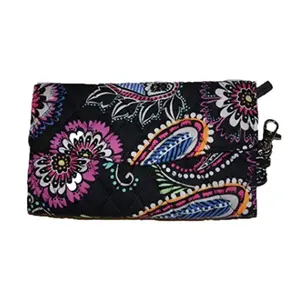 Vera Bradley Strap Wallet (Bandana Swirl with solid black lining), Female Wallet, Unique Print