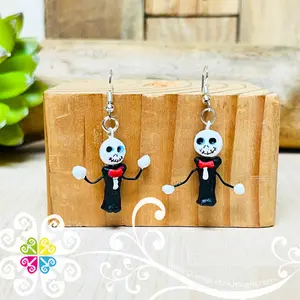 Jack Skellington - Calaverita Clay Earrings
