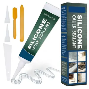 Clear  Caulk   Sealant Stronger Adhesion Clear Caulk for Kitchen and Bathroom,Door, Window 3.38 fl.oz(100ml)
