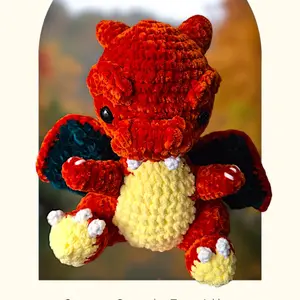 Handmade Crochet Charizard Fanart Plushie