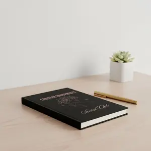 Matte Journal, Custom University Company New Year Resolutions Notebook, Planner, Diary, Bullet Journal, Gift for Students