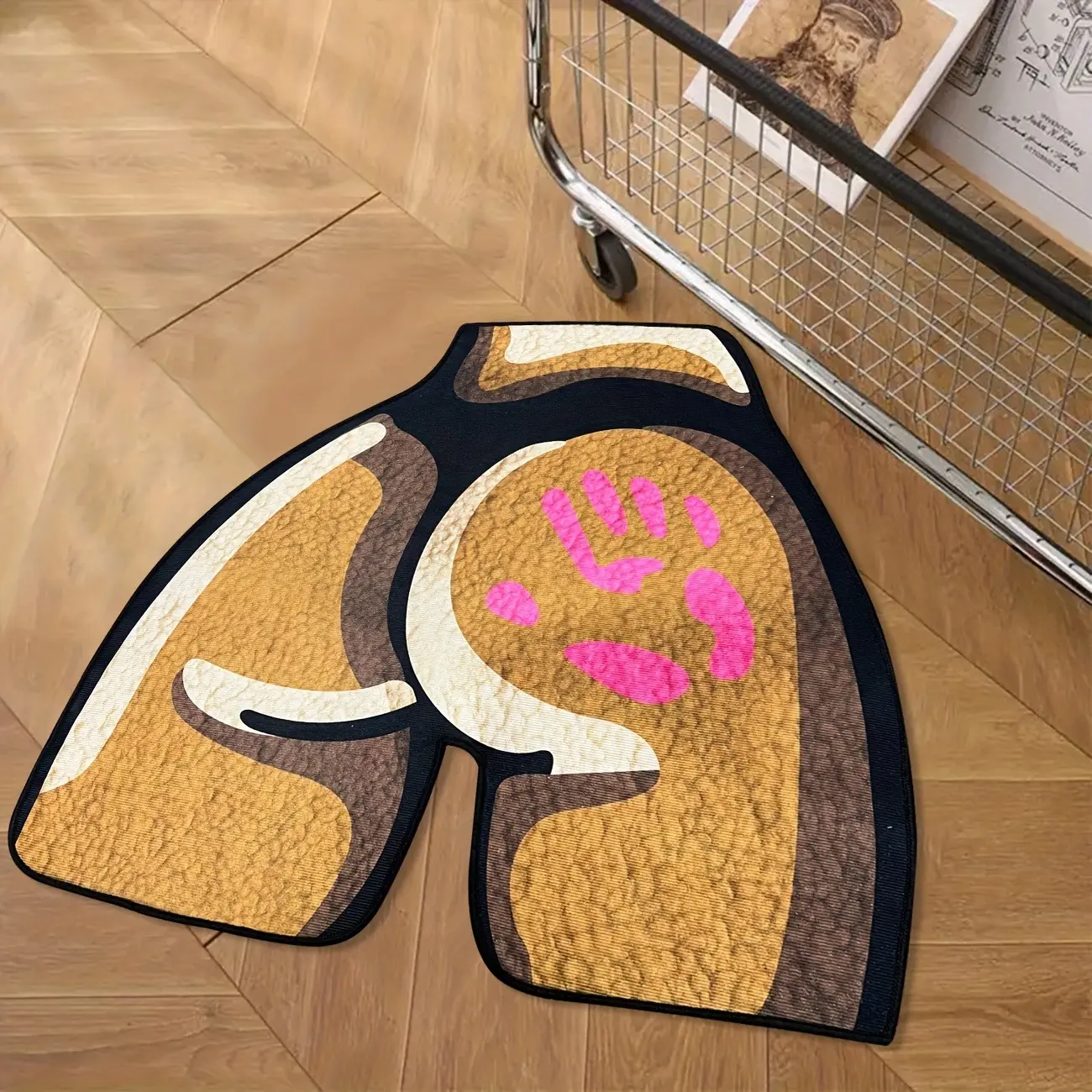 Creative Fashion Anime Figure Carpet, Irregular Cartoon Design Decorative Area Rug for Bedroom & Living Room Decor, Perfect Holiday Gift Idea