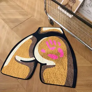 Creative Fashion Anime Figure Carpet, Irregular Cartoon Design Rug for Bedroom & Living Room Decor, Perfect Holiday Gift Idea, Cartoon Pattern Rug