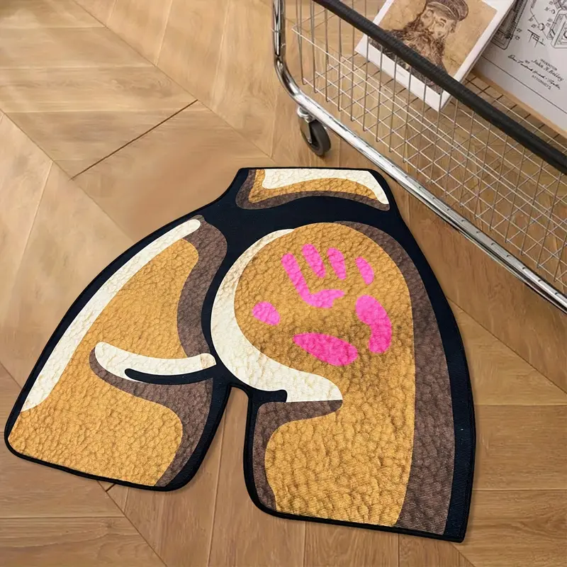 Creative Fashion Anime Figure Carpet, Irregular Cartoon Design Decorative Area Rug for Bedroom & Living Room Decor, Home Decor Rug, Indoor Area Rug, Perfect Holiday Gift Idea, Cartoon Pattern Rug