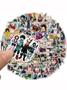 50 My Hero Academia Stickers, Cool Waterproof Vinyl for Teens and Adults, Perfect for Laptops, Water Bottles, and Skateboards, Vibrant Stickers