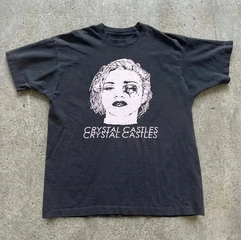 Youth And Adult Crystal Castles Band T-Shirt, 90s Graphic Tee, Streetwear Unisex Style, Gift for Women, Men