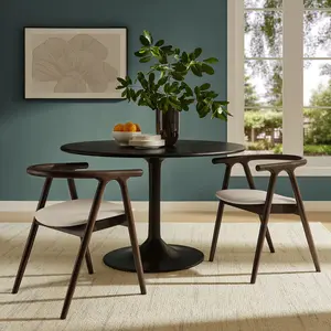 Henry Vegan Leather and Wood Dining Chair in Stone