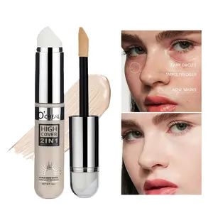 O'CHEAL Liquid Foundation Stick with Sponge Tip,Lightweight Creamy Texture Concealer Stick, Moisturizing & Non-cakey Makeup Stick for Women