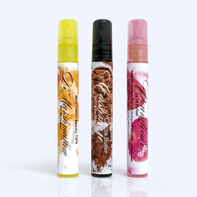 Women's EDP Liquid Perfume Spray - 10ML (0.3 fl oz) Chemical-Free Adult Mini Pocket Bottle, Sweet Scent with Cocoabutter Amber Notes, Alcohol-Based, Aluminum-Free, Varies in Strength