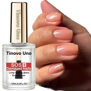 Tinovo Uno, Nail Care Product, Nail Care Solution, Nail Hardener For Damaged Nails, 12ml Natural Transparent Nail Strengthener, Rich In Keratin, Quick Drying, Nail Top Coat Gel