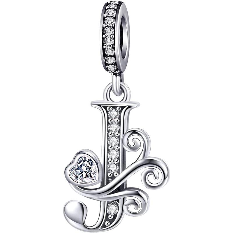 Silver Letter Charm Fit for Pandora Charms Bracelet Alphabet Initial Dangle Charms Beads Jewelry Gifts for Women Silver Letter Charm Fit for Pandora Charms Bracelet Alphabet Initial Dangle Charms Beads Jewelry Gifts for Women