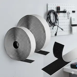 No-Sew Washable High-Adhesive Velcro Tape, Reusable Strong Hold for Home Storage, Curtains DIY No-Residue Fastener Strips for Clothing & Bags, Self Adhesive