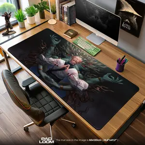 Jujutsu Kaisen Sukuna Curse Power Mouse Pad, Anime Desk Mat, Anime Mouse Pad, Desk Mat, PC Accessories.