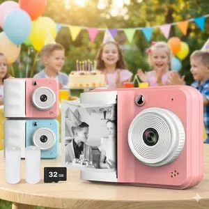 Portable Instant Print Camera for Kids, Rechargeable Battery, 2.4" HD Screen. Creative Photo & Drawing Printer, High-Quality Prints. Perfect Gift for Holidays & Everyday Fun!