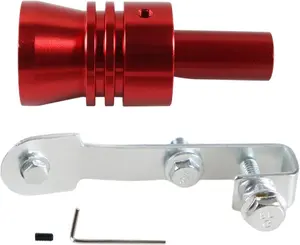 Universal Red Universal Turbo Sound Whistle Muffler Pipe Sounder Simulator Tailpipe Noise Sound Enhancer Compatible with Motorcycle, Truck, Cars, Dirt Bike and Scooter(XL 1 Pack)