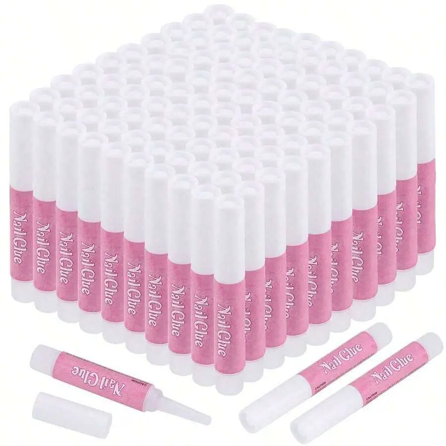 Nail Glue, Super Strong Nail Glue For Acrylic Nails Long Lasting Professional Nail Tip Glue For Press On Nails Bond For Acrylic Nails Adhesive Nail Glue For False Nail Tips 2g/0.07OZ/PCS