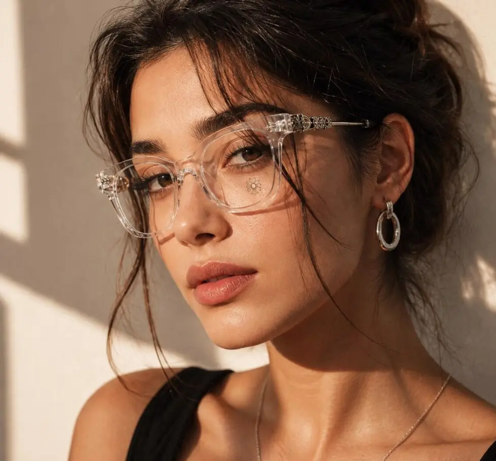 Unisex Transparent Square Frame Clear Lens Glasses, Retro Vintage Style Fashion Eyewear