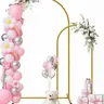 Gold Spandex Door-Style Metal Backdrop Frame Stand (5.9×2.6ft/6.6×3.3ft) - Rust-Proof, Twist-Resistant, Snap Assembly, Balloon Column Stand, Wedding Decor, Indoor/Outdoor Festive Supplies for Birthday, Christmas, Baby Shower