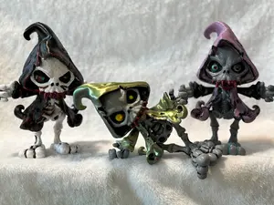 Creepy Doll Reapers 3D Printed Art Toy with Stand, Hand Painted in Various Colors, Not Suitable for Young Children, New