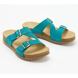 Dansko Leather Buckled Slide Sandals - Dayna