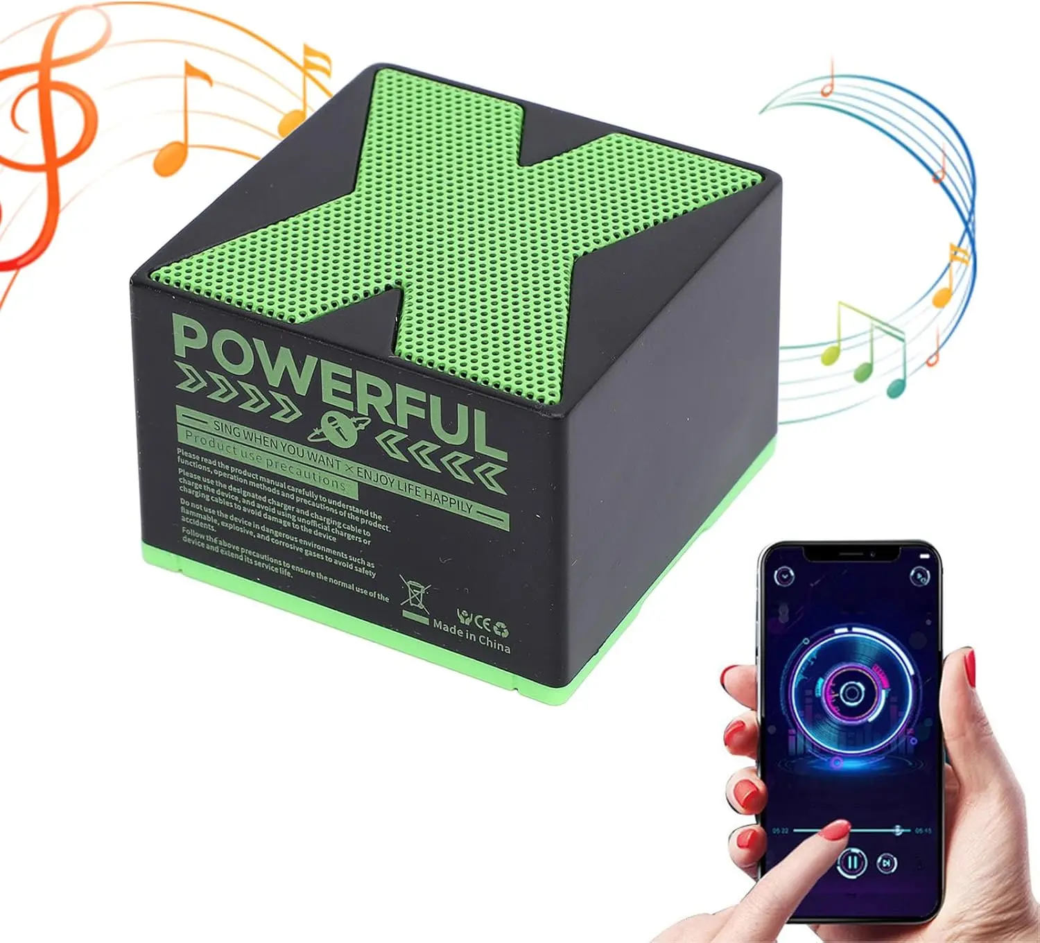 Bluetooth Mini Speaker X1, Wireless Speaker, Portable Sound System, High-Quality Heavy Bass Stereo Subwoofer for Smartphone Audio, Outdoor Use