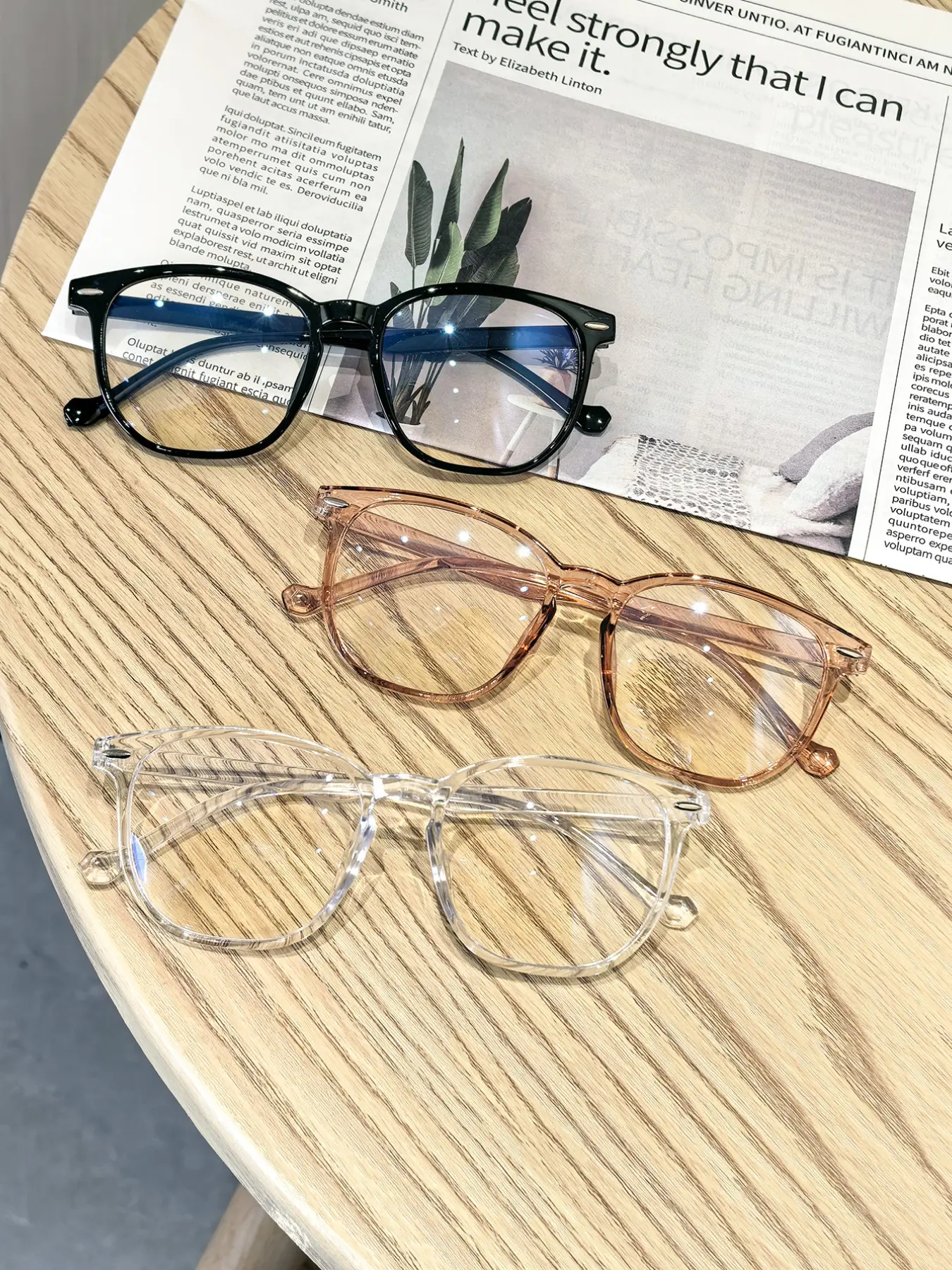 Women's Classic Square Frame Glasses, Lightweight Durable Frames, Clear Transparent Lenses, Casual Style for Daily Commute, Lightweight Eyeglasses