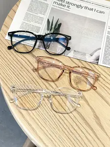 Women's Classic Square Frame Glasses, Lightweight Durable Frames, Clear Transparent Lenses, Casual Style for Daily Commute, Lightweight Eyeglasses