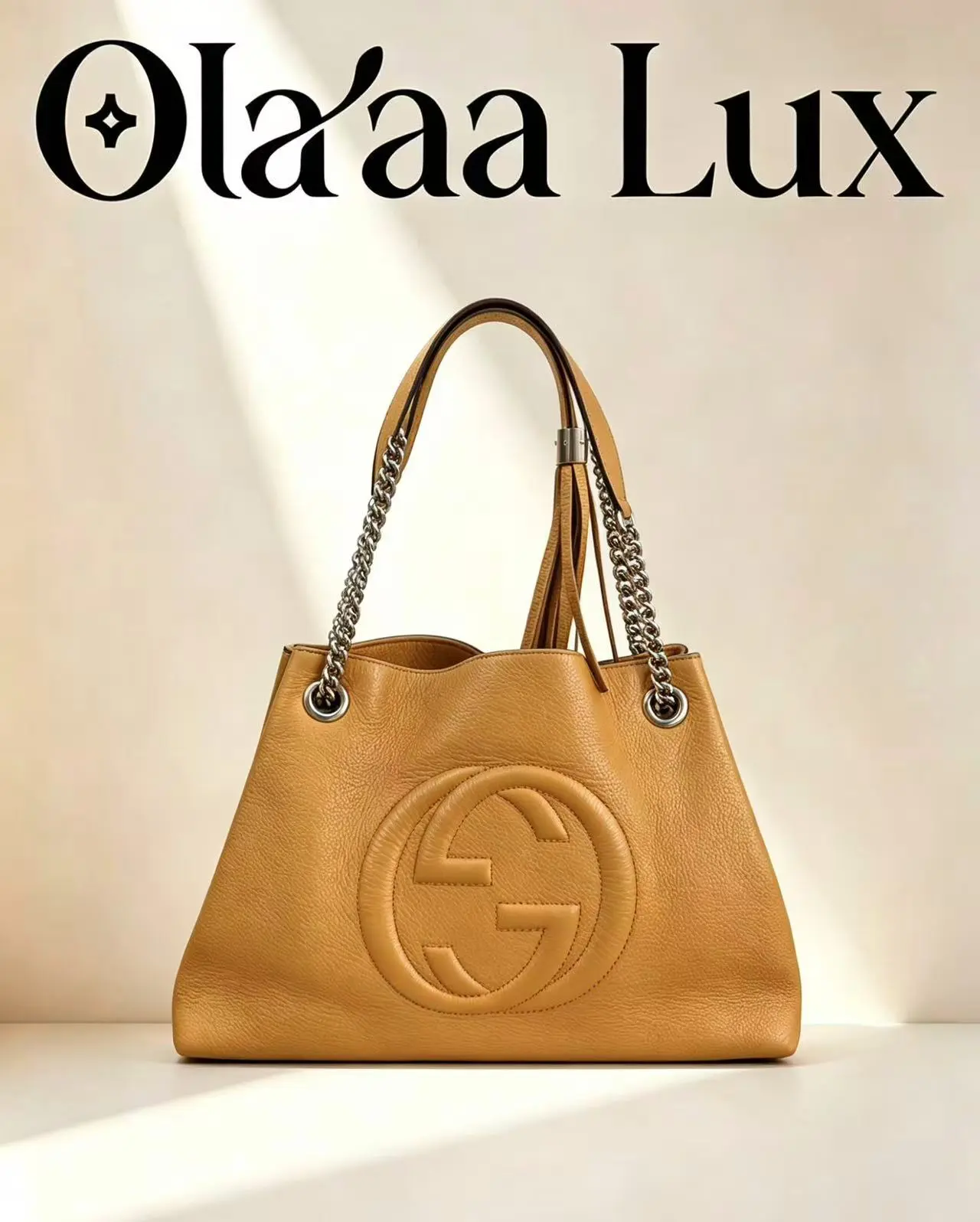 Pre-owned GUCCI Quilted Chain TOTE Tall Quilted Viral Designer Shoulder Bag