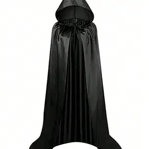 Halloween Reaper Cape with Hat, 59.06inch, No Assembly/power, Gothic Style, Cosplay Costume, Party Decoration