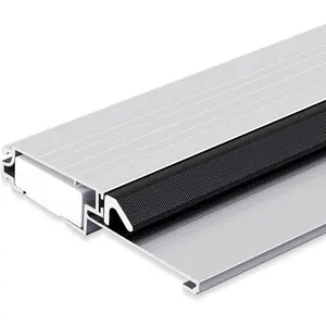 1 Pcs 4-9/16"x1"x36" Heavy Duty Silver Aluminum Exterior Outswing Door Threshold, Fixed Bumper Sill with Composite Material Base, Aluminum Top and Seal (Silver)