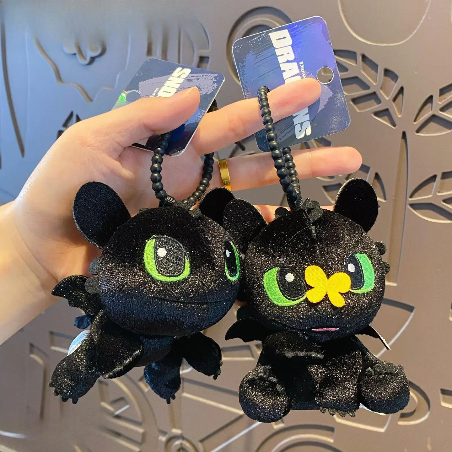 Cute Toothless Plush Keychain How to Train Your Dragon Fluffy Doll Keyring Kawaii Backpack Pendant Accessories