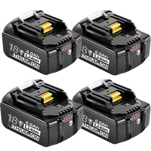4-Pack For Makita 18V 6.0Ah LXT Lithium-Ion Battery BL1830 BL1850 BL1860 BL1840 Suitable for cordless power tools