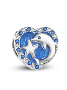 Copper DIY Jewelry Charms with Cubic Zircon and Enamel Animal Fruit and Travel Themed Beads for Unisex Daily Wear and Gifting
