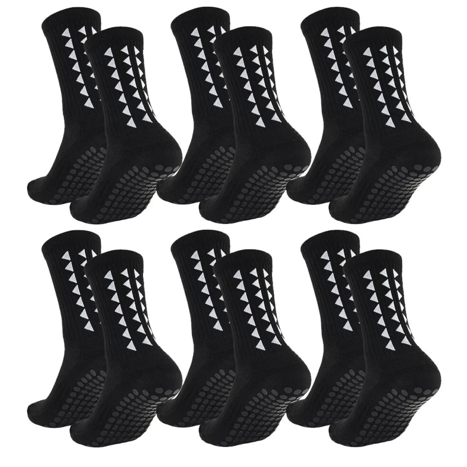 Unisex Anti-Slip Quick-Dry Soccer Grip Socks - 3/6/10 Pairs, Mid-Calf, Breathable, Cushioned for Training, Matches, Workouts, Anti-Slip Sports Socks, Quick-Dry Sports Socks