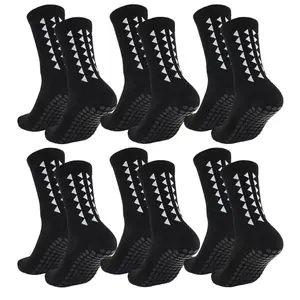 Unisex Soccer Grip Socks – 3/6/10 Pairs, Mid-Calf, Breathable, Cushioned & Non-Slip for Training, Matches, Outdoor Sports & Workouts