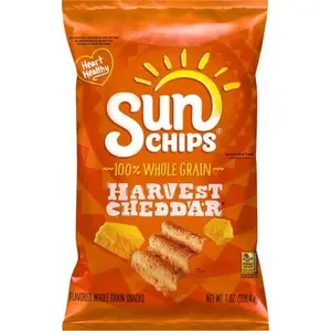 Sunchips Harvest Cheddar 100% Whole Grain Snacks 7 Oz Heart Healthy Frito Lay Brand 0028400147392 Best Sellers Rank #34