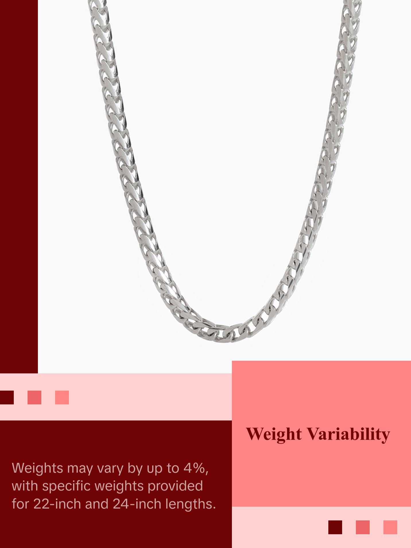 3.5mm Silver Franco Chain 3.5mm Silver Franco Chain