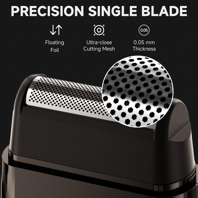 ENCHEN Electric Foil Shaver for Men, Compact Shaver, One-Button Use Waterproof Comfort Body Shaver for Men, Comfortable Grip, Rechargeable Cordless Shaver, Deep Clean Shave Anytime, Anywhere, Portable Design - Ideal Companion for Home and Travel
