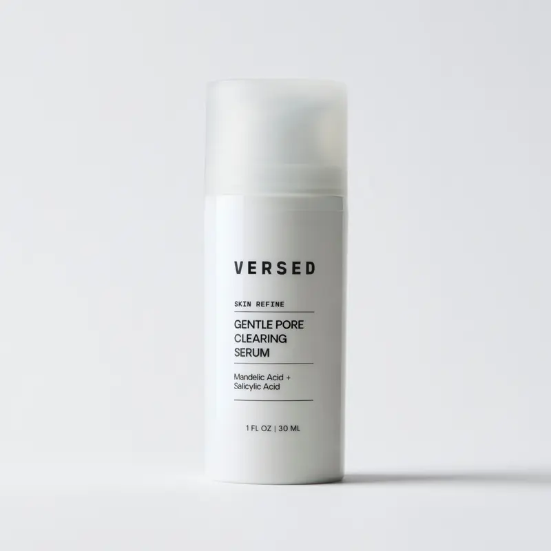 Versed Skin Refine Gentle Pore Clearing Serum - Mandelic & Salicylic Acid Exfoliating Serum for Pore Refinement & Smoother Texture – Hydrating AHA/BHA Serum for Clear, Glowy Skin