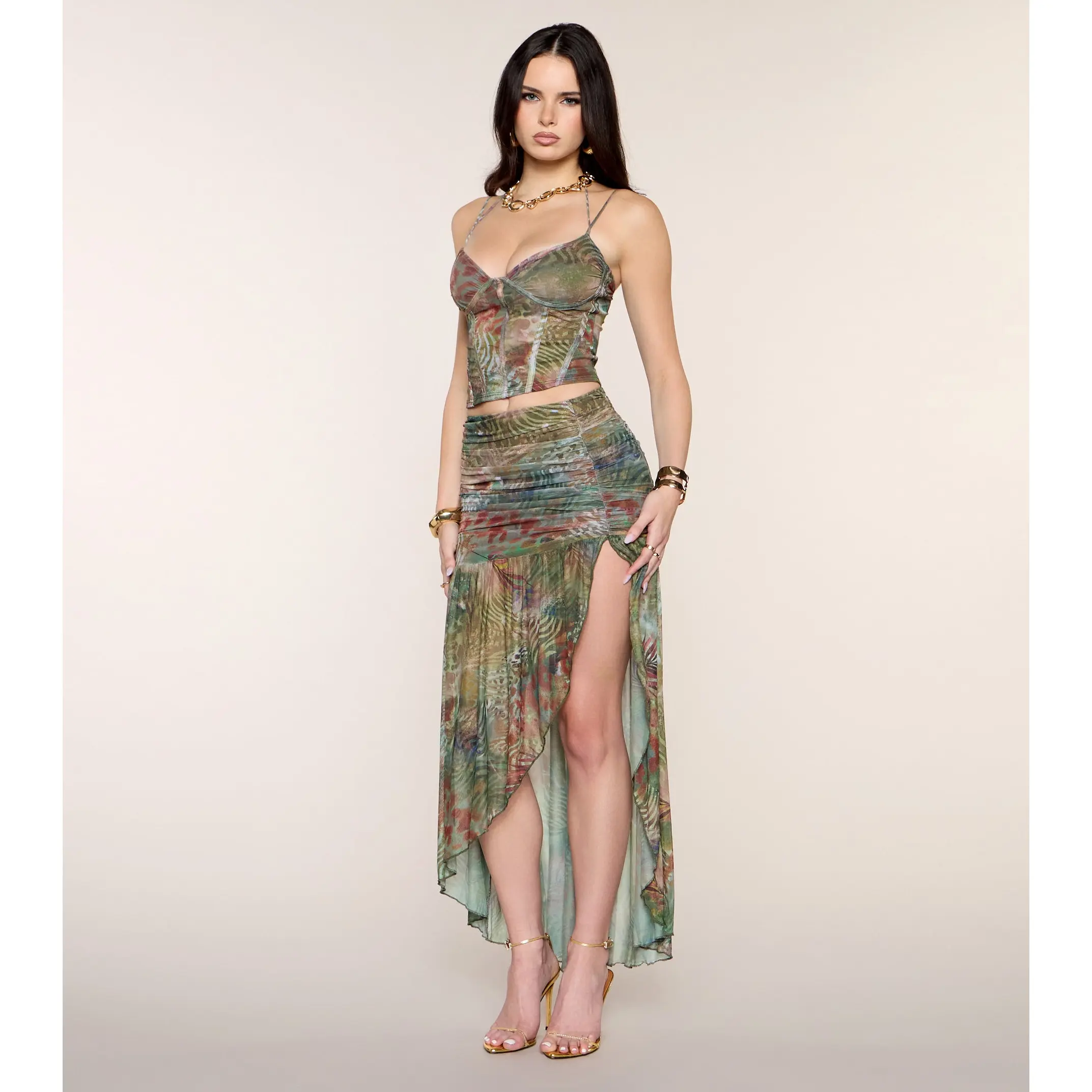 Wild Card Animal Print Maxi Skirt