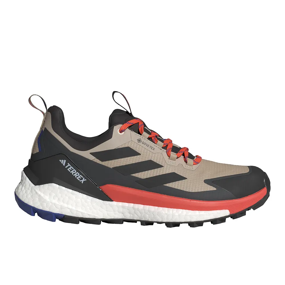 adidas Mens Terrex Free Hiker 2.0 Low Gore-Tex Hiking Hiking Sneakers Shoes - Beige, Black